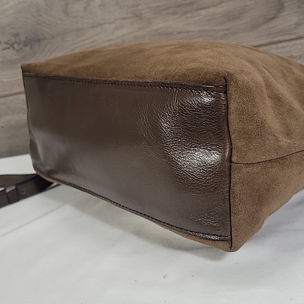 Patricia Nash Brown Suede Leather Crossbody Shoulder Bag - Picture 8 of 14